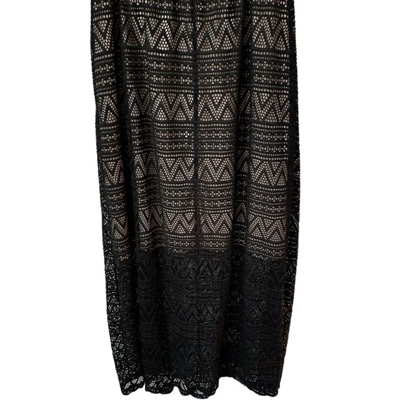 Style & Co. Women's Illusion Cape Town Sleeveless Maxi Dress Black Size XL - Picture 10 of 14